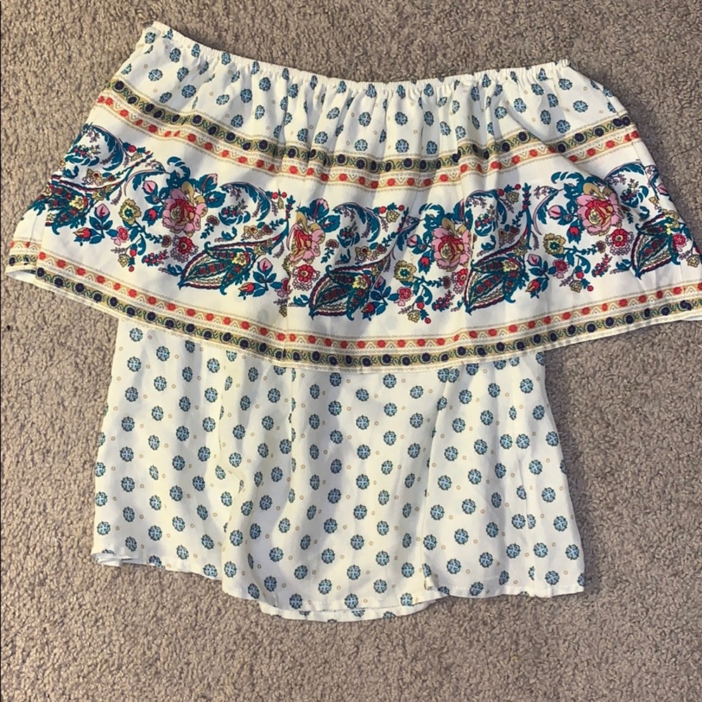 Altar’d State off the shoulder pattern top